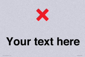 Custom plain background, red cross sign